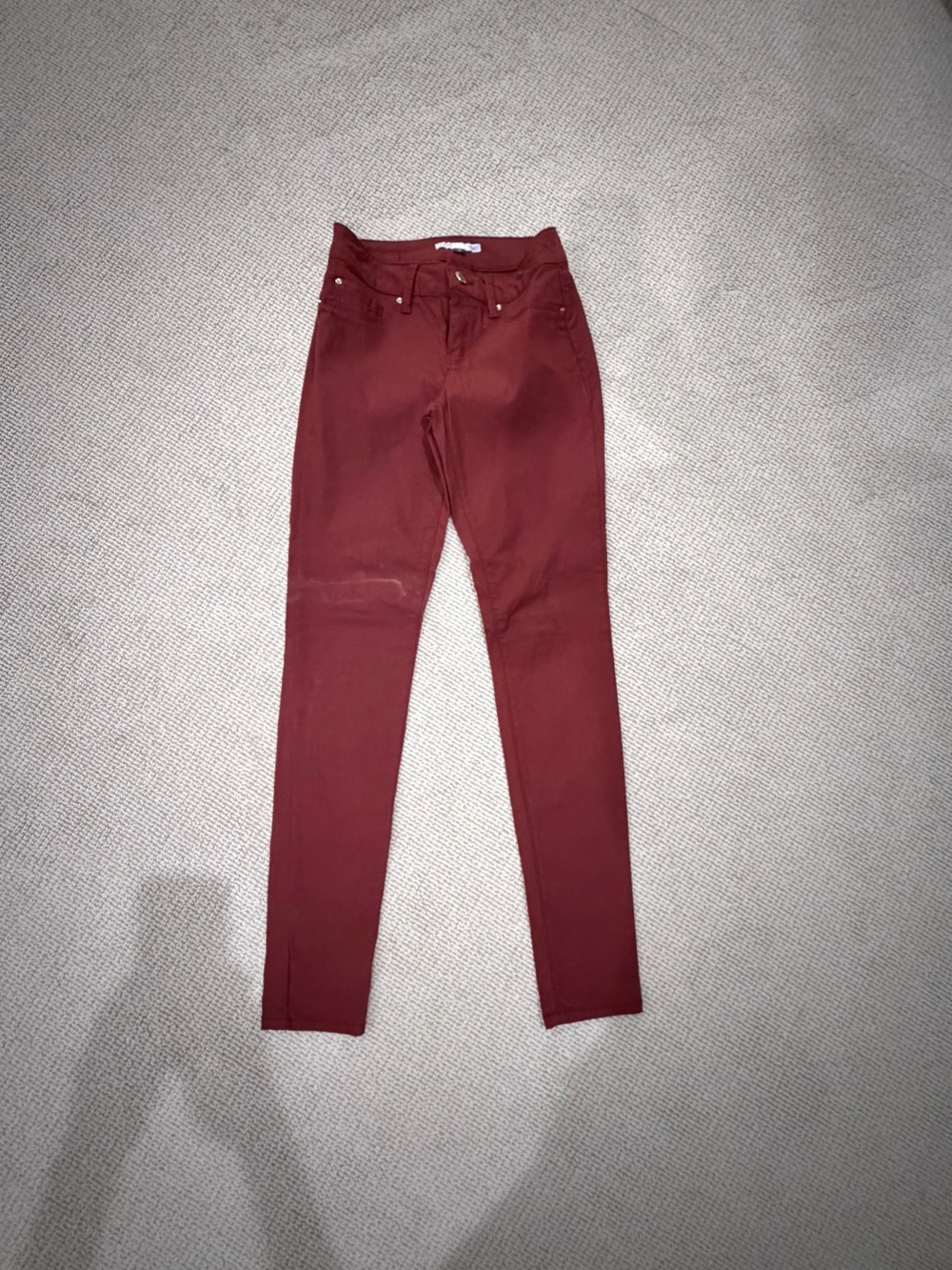 YMI Jeans Burgundy Wine Stretch Skinny Jeggings Pants Size M